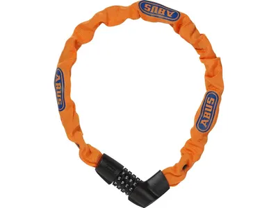 Lacăt Abus Tresor 1385/75, lanț cu combinație, 75 cm, neon portocaliu.
