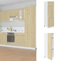 vidaXL Dulap pentru frigider “Lyon”, stejar Sonoma, 60 x 57 x 207 cm
