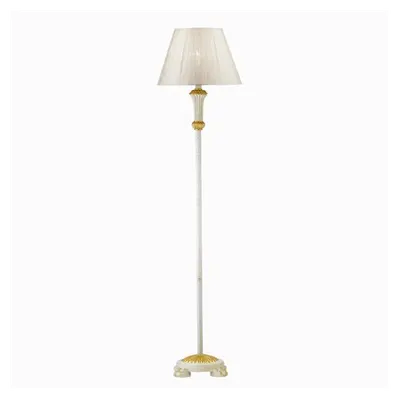 veioza Flora mare, 1 bec, dulie E14, D:420 mm, H:1650 mm, Alb