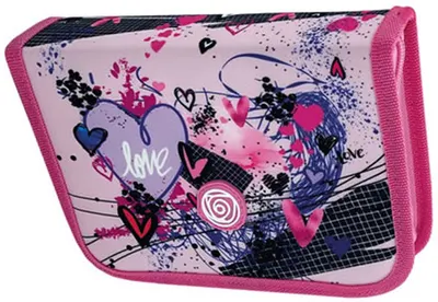 Penar școlar Kaos Maxi - Pink Love, 1 fermoar