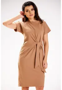Rochie midi elegantă - Bej