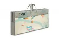 Covoras pliabil multifunctional Toyz pentru copii cu 2 fete,din spuma XPE fara substante nocive,antiderapant,izolator termic 200x180x1 cm,geanta transport inclusa Circus
