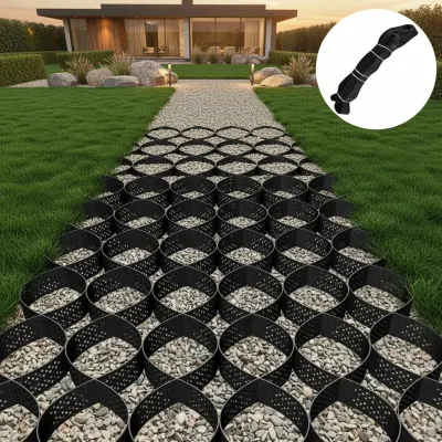 Geogrila celulara pentru stabilizarea drumurilor 6.6x3.5 m, pante, regenerabila, grosime 1.3 mm, inaltime 10 cm