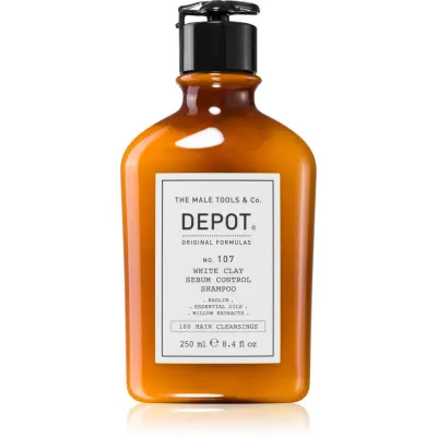 DEPOT 100 HAIR CLEANSING NO. 107 WHITE CLAY SEBUM SHAMPOO sampon pentru curatare pentru par si scalp gras 250 ml