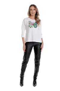 Bluza broderie dama DI25BB06 alb butterfly, Dress to Impress | marimea 44/46