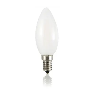 Bec LED Oliva alb, dulie E14, 4 W - 3000 K, lumina calda