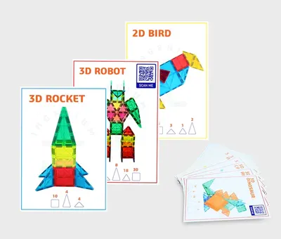 Set 18 carduri Mandala pentru seturile magnetice de constructie