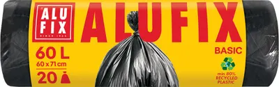 Saci de gunoi ALUFIX - Economy, 60 l, 20 buc., negri