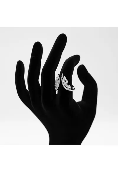 Inel Statement Inger - Aur - Dimensiune Ajustabila - Cristale Zirconia