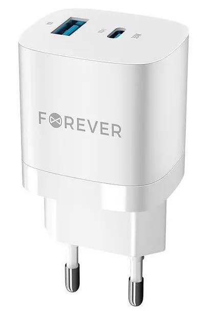 Încărcător Forever - TC-05, USB-A/C, 33W, alb