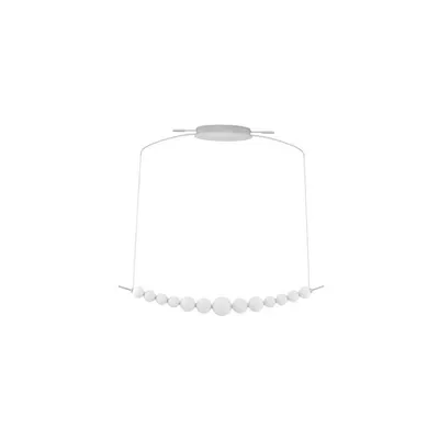 Lampa suspendata PERLA Crom Metal & Opal Sticla LED 28W 230V 2686Lm 3000K IP20 Triac Dimabil