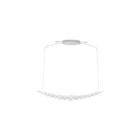 Lampa suspendata PERLA Crom Metal & Opal Sticla LED 28W 230V 2686Lm 3000K IP20 Triac Dimabil