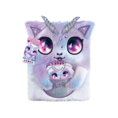Set agendă pufoasă și mini carnețel, 25.4x20.3 cm, personaj Astria - Nebulous Stars