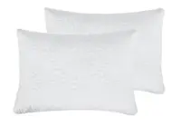 Set 2 perne Somnart Belina din microfibra, lavabile la masina, alb 50 x 70 cm