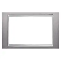Placa ornament CProiector HORUS LUX - Standard englez - METAL - 2 modulS - BRUSHED STAINLESS STEEL - CProiector HORUS