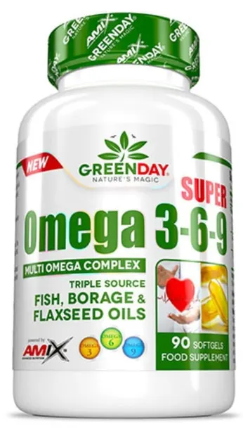GreenDay Super Omega 3-6-9, 1000 mg, 90 capsule, Amix