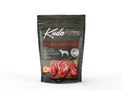Kudo Adult Mini - Hrana uscata, presata la rece - Carne rosie si Legume - 3kg