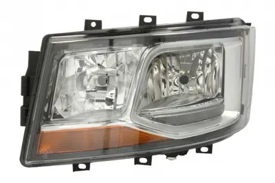 Far stanga (2 H7 H21W LED, manual, cu lumina de zi, culoare insert: crom platinat) potrivit SCANIA G II, L, P II, R II, S 06.17