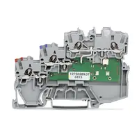 3-conductor sensor terminal block; LED (yellow); for PNP-(high-side) switching sensors; 1 mm²; Push-in CAGE CLAMP®; 1,00 mm²; gray