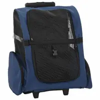 Gossi carucior pentru animale de companie 3 in 1, design albastru, 48x32x57 cm, material oxford