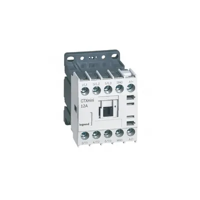 Minicontactor tripolar CTX³ - 12 A (AC3) - 24 V= - 1 NO - screw terminals