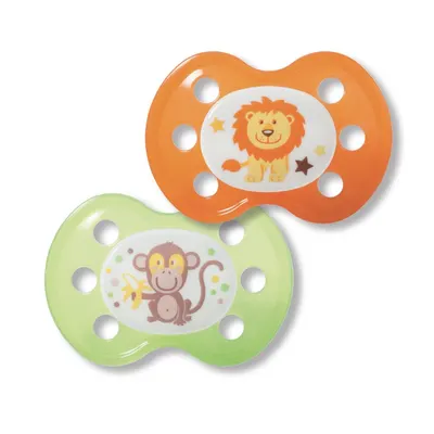 Suzetă Baby Nova din cauciuc - Mărimea 1, Junglă, 2 buc