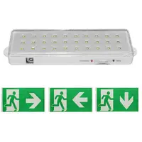 Lampa exit permanenta pentru evacuare de urgenta 30 LED, 180lm, autonomie 7 ore, IP20 Adeleq 19-915/P