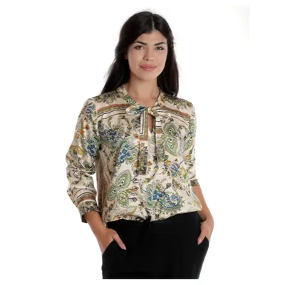 Bluza funda dama ERI23V250 crem/imprimeu stilizat, Eranthe | marimea L