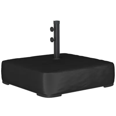 Outsunny Bază pentru Umbrelă Reumplibilă cu Nisip 80 kg/Nisip Umed 90 kg, pentru Tije de Ø48 mm, Negru | Aosom Romania