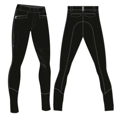 Pantalon Echitaţie Classic 900 Negru Bărbaţi