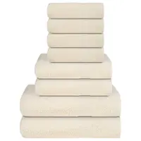 Gossi set prosoape 8 piese crema 360 g/m2 100% bumbac