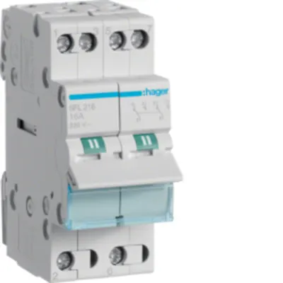 Inversor 2P 16A, 230V I-II, pct.comun inf. 2M