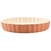 Tava Rotunda pentru Tort, 30 cm, 2 l, Argila, Interior Alb