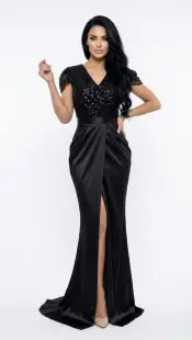 Rochie eleganta din tafta neagra
