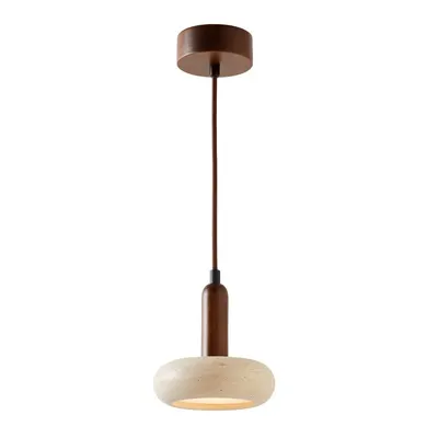 Lustră maro/bej LED cu abajur din piatră ø 15 cm Karo – Opviq lights