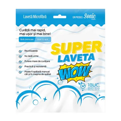 Super Laveta 50Cmx50Cm Sonic Clean