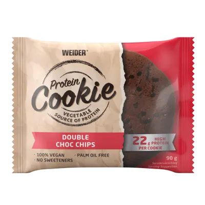 Biscuite proteic Cookie double choc chips 100% vegan 90 g