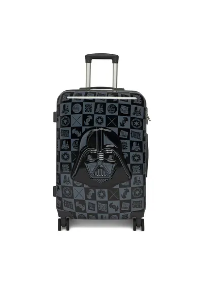 Valiza Darth Vader - din abs - cu un singur compartiment - rezistenta la socuri - negru - marime medie