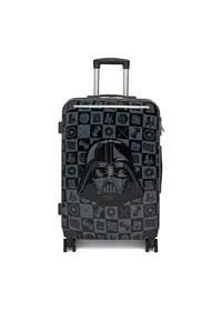 Valiza Darth Vader - din abs - cu un singur compartiment - rezistenta la socuri - negru - marime medie