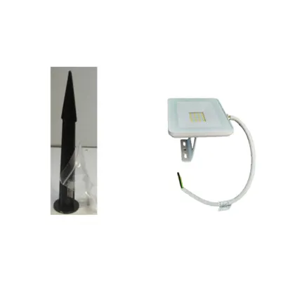 Pachet Brat Montaj Pamant Proiector + Proiector LED 30W Alb Lumina Calda