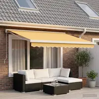 vidaXL Copertină retractabilă Nisipiu 500 × 300 cm Stofă și Metal