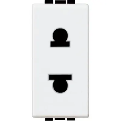 Priza standard european-american 2P+T LiVing Light - 127/250 V - Alb - 1 modul