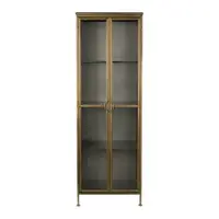 Vitrină aurie din metal 64x184 cm Gertlush – Dutchbone