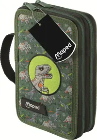 Penar cu rechizite Maped – Dinosaur, 2 fermoare