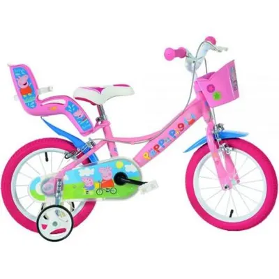 Bicicleta copii 3-5 ani, 14 inch, Peppa Pig, Dino Bikes DB144RPGS