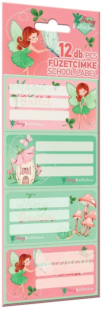 Etichete școlare Lizzy Card Fairy Ballerina - 12 buc.