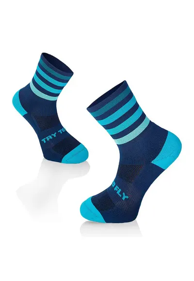 Sosete pentru alergat RUNNING MICROLON SOCKS Albastru inchis - Turcoaz