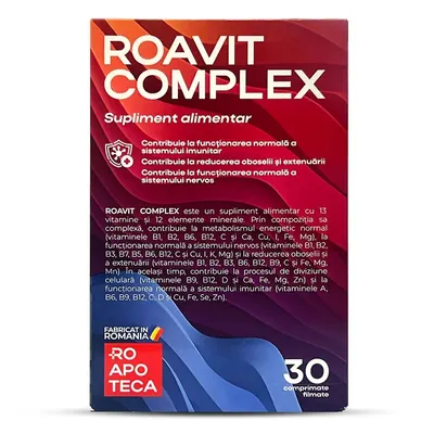 Roavit Complex Multivitamine, 30 comprimate filmate, Roapoteca
