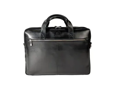Servieta dubla din piele laptop 41x30x9.5 cm, Exactive Exacompta 17537E, negru