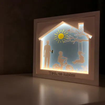 Tablou luminos Parinti si copii 046